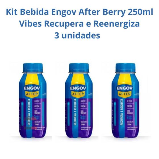 Kit Bebida Engov After Berry Vibes Recupera e Reenergiza Brainfarma Indústria Química e Kit Bebida Engov After Berry Vibes Recupera e Reenergiza Brainfarma Indústria Química e