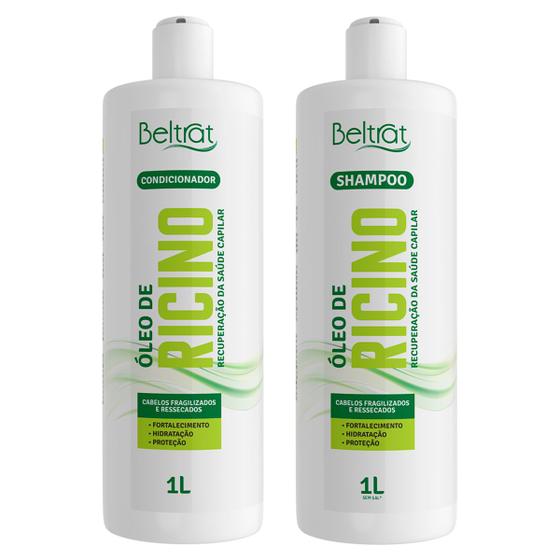 Imagem de Kit beltrat profissional óleo de rícino shampoo 1 Litro + condicionador 1 Litro