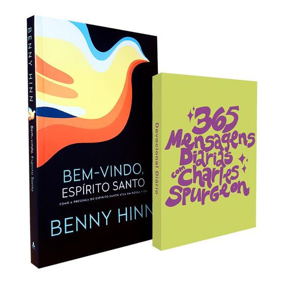 Imagem de Kit Bem-Vindo Espírito Santo Benny Hinn + 365 Mensagens Diárias Charles Spurgeon Lettering