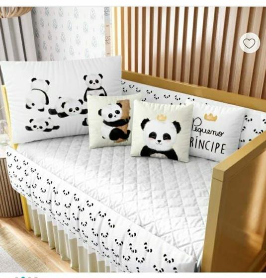 Kit berço panda baby 6 pç grão de gente Menor preço em Kit berço panda baby 6 pç grão de gente