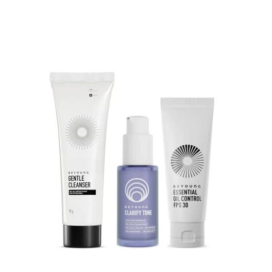 Imagem de Kit Beyoung Clareador de Manchas - Gentle Cleanser 90g - Essential FPS 30 40g - Clarify Tone 30ml