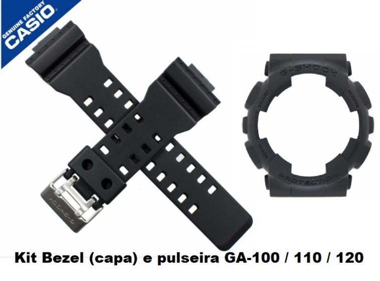 Menor preço em Kit Bezel e Pulseira Casio G-Shock GA-100 GA-110 GA-120 10347688 10358741 Original