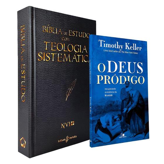 Imagem de Kit Bíblia de Estudo com Teologia Sistemática NVI + O Deus Pródigo - Editora Vida Nova