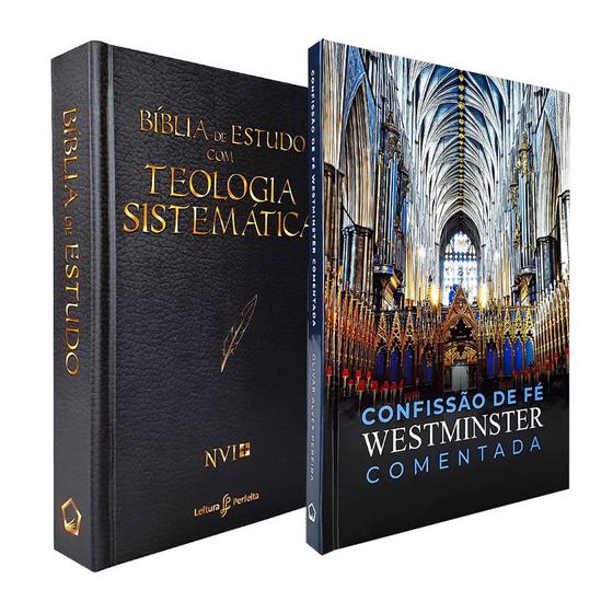 Imagem de Kit  Bíblia de Estudo Teologia Sistemática  NVI + Confissão de Fé de Westminster - Comentada  Capa Dura - Livraria Cristã Emmerick