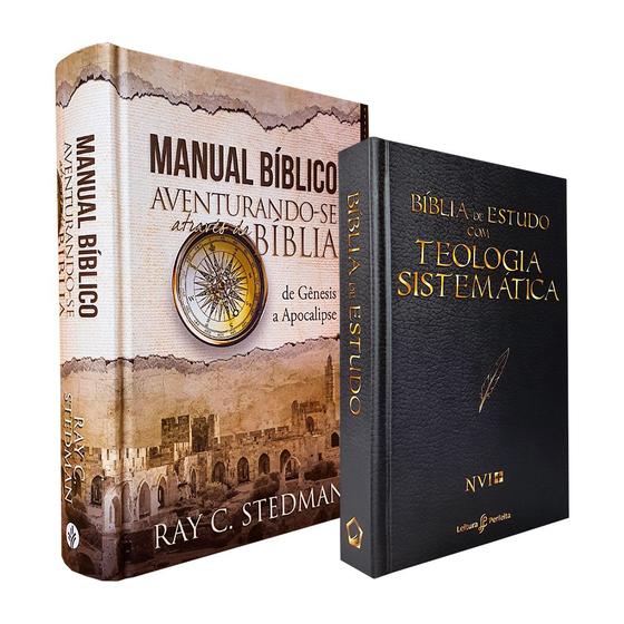 Imagem de Kit - Bíblia de Estudo Teologia Sistemática  NVI + Manual Bíblico - Ray C. Stedman  Capa Dura