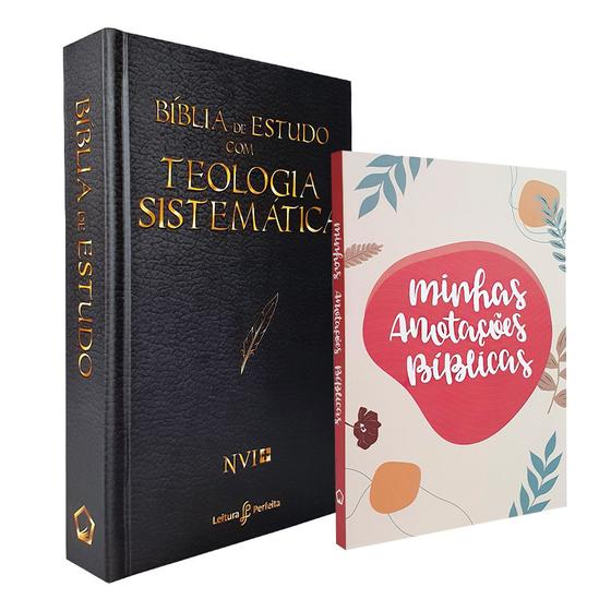 Imagem de Kit  Bíblia de Estudo Teologia Sistemática  NVI + Minhas Anotações Bíblicas - Boho