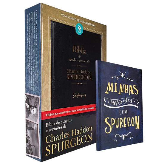 Imagem de Kit Bíblia de Estudos e Sermões de Charles Spurgeon NVT + Minhas Reflexões