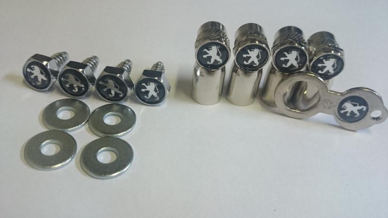 Kit Bico Pneu Cromado Antifurto + Parafuso Placa Peugeot Menor preço em Kit Bico Pneu Cromado Antifurto + Parafuso Placa Peugeot