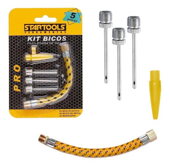 Kit Bicos Para Encher Bolas Boia Agulha P/ Bola Rosqueável - STARTOOLS Menor preço em Kit Bicos Para Encher Bolas Boia Agulha P/ Bola Rosqueável - STARTOOLS
