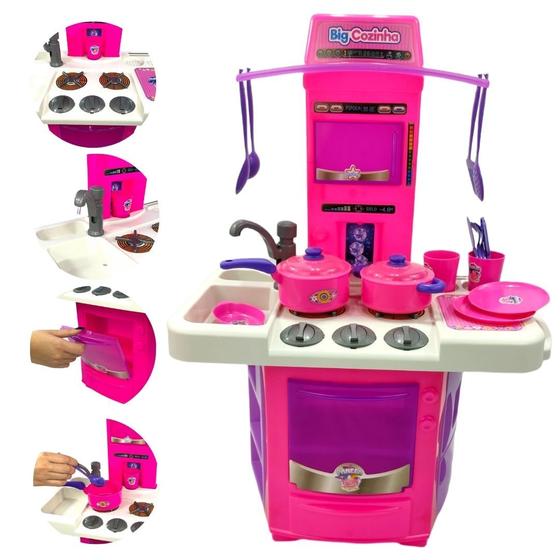 Kit Big Cozinha Infantil Completa Brinquedo Fogão Criança - Fenix Industria e Comercio