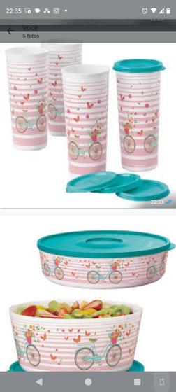 Imagem de Kit bike  com 7 peças Tupperware original