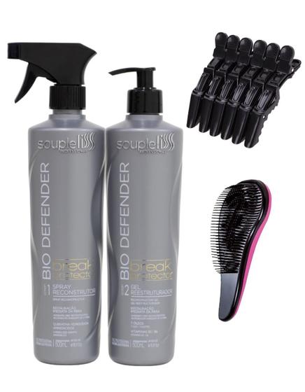 Imagem de Kit Bio Defender RECONSTRUÇÃO SoupleLiss  Protector 2x500ml