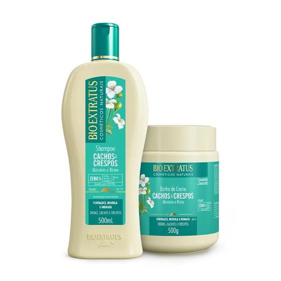 Imagem de Kit Bio Extratus Cachos E Crespos Shampoo e Banho de Creme (500mL/g)