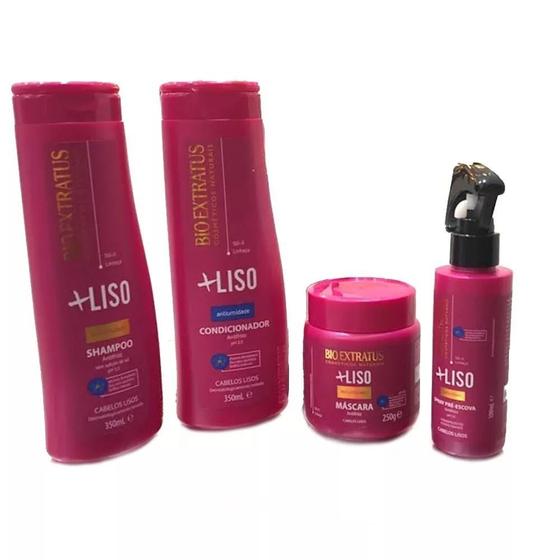 Imagem de Kit Bio Extratus + Liso Sem Frizz E 3x Mais Lisos 4 Produtos