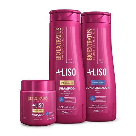 Imagem de Kit Bio Extratus Mais Liso Shampoo Condicionador Máscara