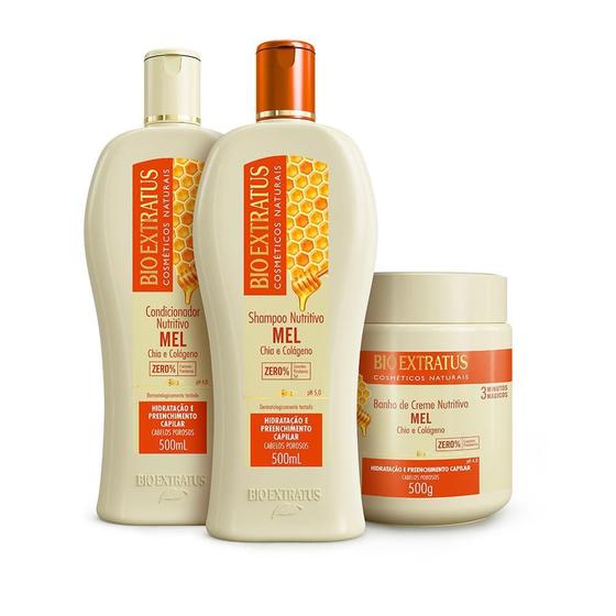 Imagem de Kit Bio Extratus Mel Shampoo Condicionador Máscara 500Ml