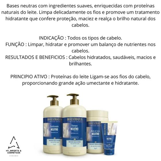 Imagem de Kit bio extratus neutro 1 kg - 4 produtos sh/cond/masc/fin