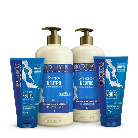 Imagem de Kit Bio Extratus Neutro Shampoo, Condicionador E Finalizador