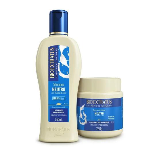 Imagem de Kit Bio Extratus Neutro Shampoo E Banho De Creme (250Ml/G)