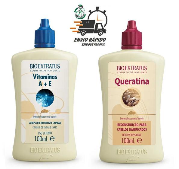 Imagem de Kit Bio Extratus Queratina + Complexo Vitaminas A + E 100ml