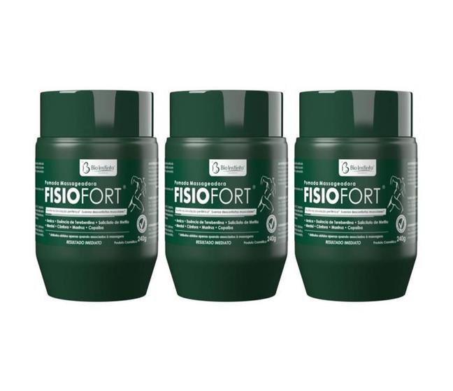 Imagem de Kit Bio Instinto - Pomada Massageadora Fisiofort 240g 3 Unid