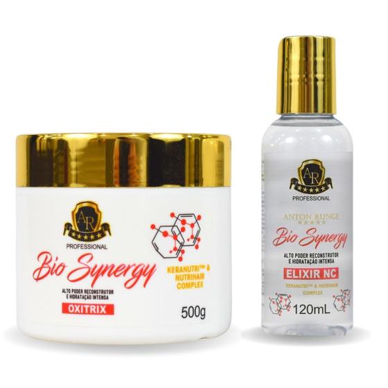 Kit Bio Synergy Elixir 120ml + Oxitrix 500g Reposição Aminoácidos A.R