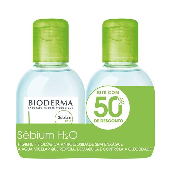 Imagem de Kit Bioderma H2O Sebium  Água Micelar Demaquilante 2x