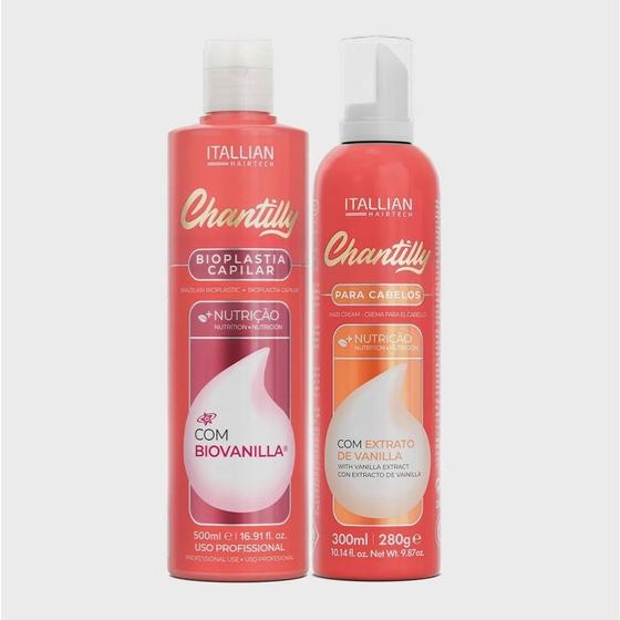 Imagem de Kit Bioplastia Capilar 500ml + Nutrição Chantilly 300ml  Itallian Hairtech