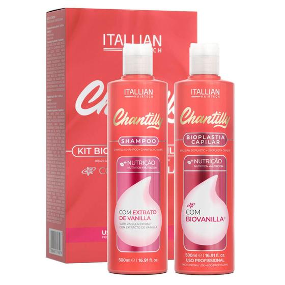 Imagem de Kit Bioplastia Capilar  Itallian Hairtech - Shampoo de Nutrição Chantilly + Bioplastia Capilar de Nutrição 500ml