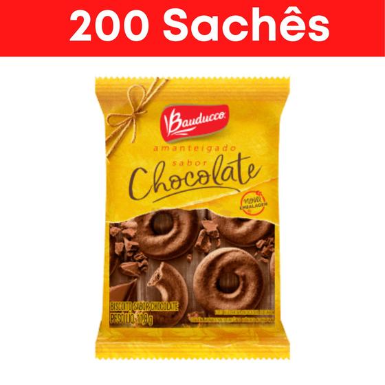 Imagem de Kit biscoito bauducco amanteigado chocolate - 200 sachês