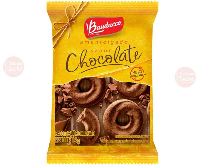 Imagem de Kit Biscoito Bauducco Sache Chocolate + Leite Com Gotas 800U