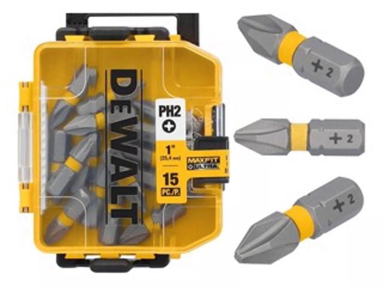Imagem de Kit Bits Parafusar Phillips 15pcs Maxfit Dwa1ph2umf15 Dewalt
