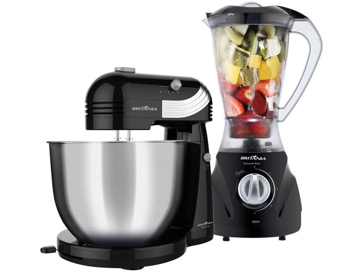 Kit BKT39P Britânia com Liquidificador + Batedeira inox 110v Menor preço em Kit BKT39P Britânia com Liquidificador + Batedeira inox 110v