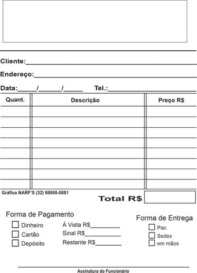 Imagem de kit bloco de notas tamanho 05 talões 20x14 cm