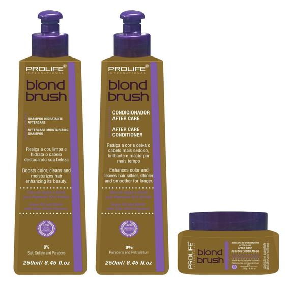 Imagem de Kit Blond Brush Matizador Home Care 3 Ítens - Prolife