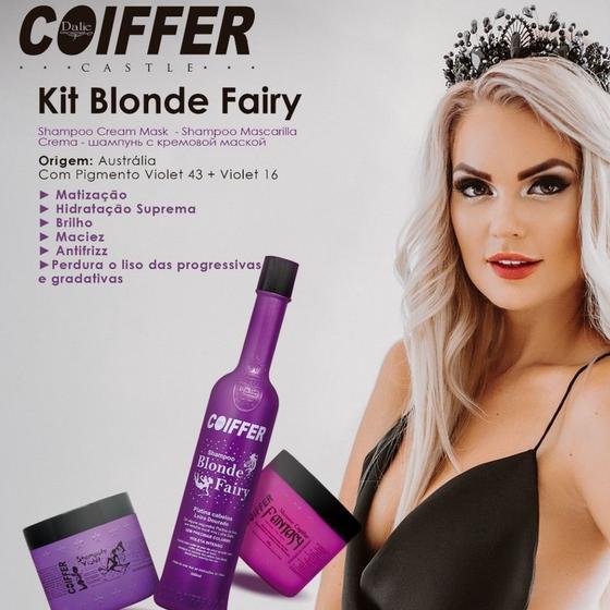 Imagem de Kit Blonde Fairy Matizador Coiffer 3un Desamarelador