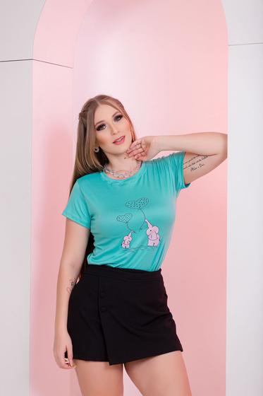 Imagem de Kit blusa t-shirt feminina 5 unidades atacado