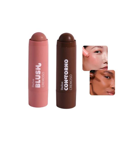 Imagem de Kit Blush + Contorno Dailus Cremoso Em Stick 2 Cores *Você Escolhe*