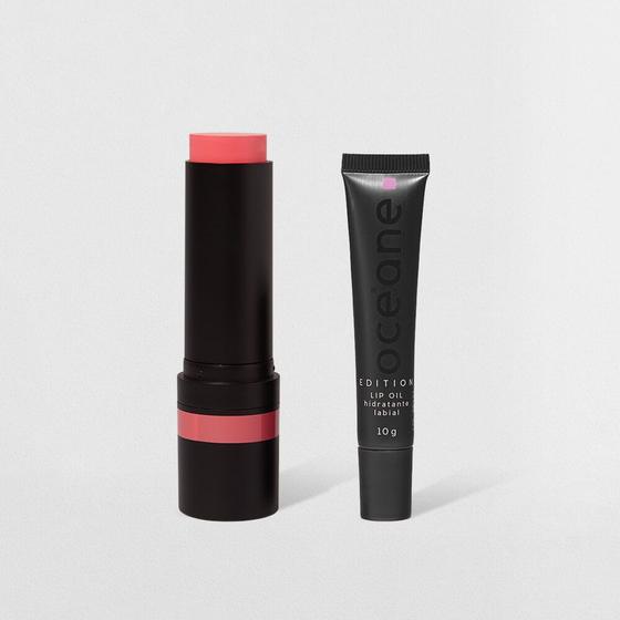 Imagem de Kit Blush em Bastão Rosa Claro + Lip Oil Rosa Océane Edition (2 Produtos)