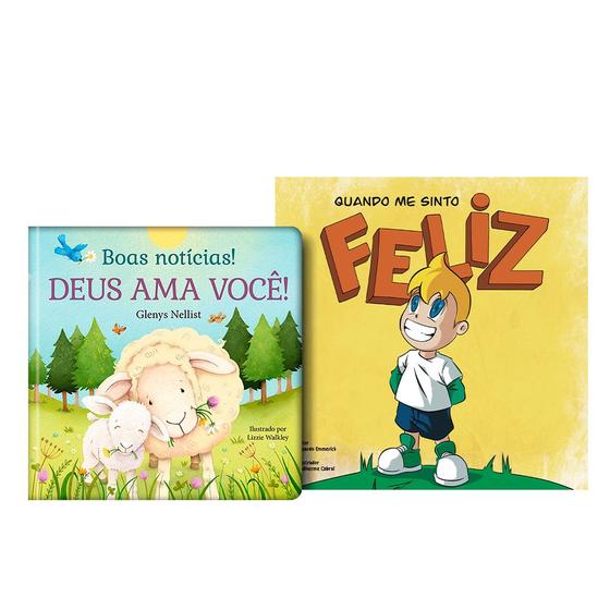 Imagem de Kit Boas Notícias! Deus Ama Você! Capa Dura + Coleção Sentimentos e Emoções Feliz