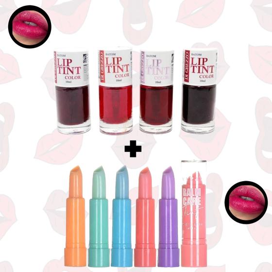 Imagem de Kit Boca Hidratada e Corada- Lip Tint Color Di Grezzo + Balm Care Tint Vivai