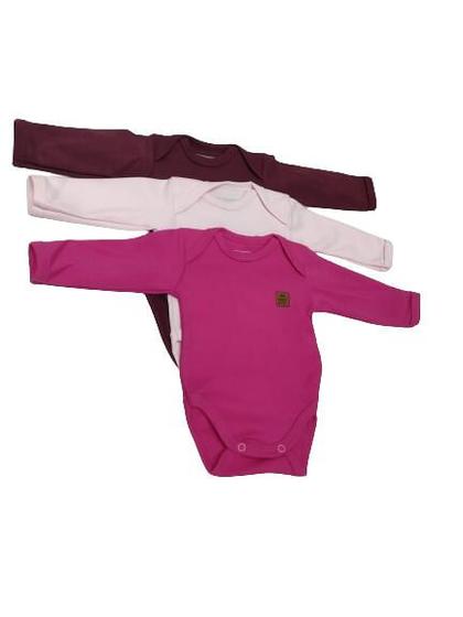 Imagem de Kit body manga longa - 3 unidades - tamanho rn ao g  132247 - baby best 