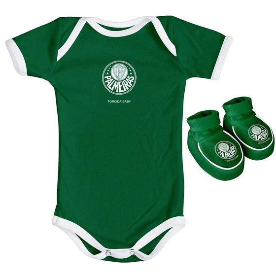 Imagem de Kit Body + Pantufa para Bebê do Palmeiras 033A