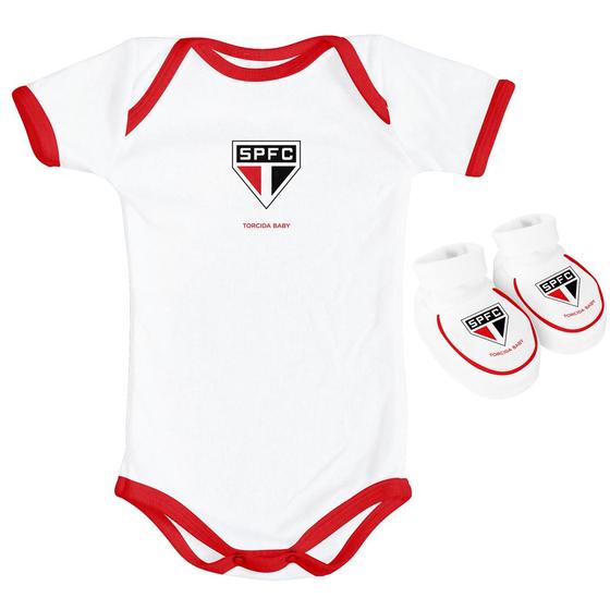 Imagem de Kit Body + Pantufa para Bebê do São Paulo Torcida Baby - 033