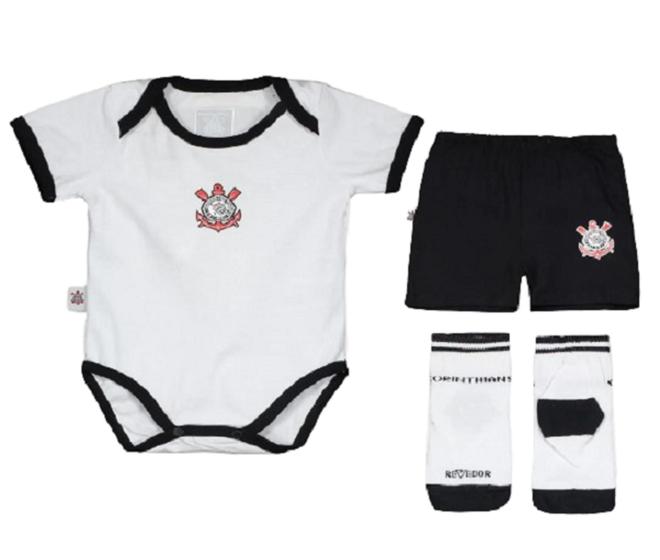 Imagem de Kit body short meia corinthians timão