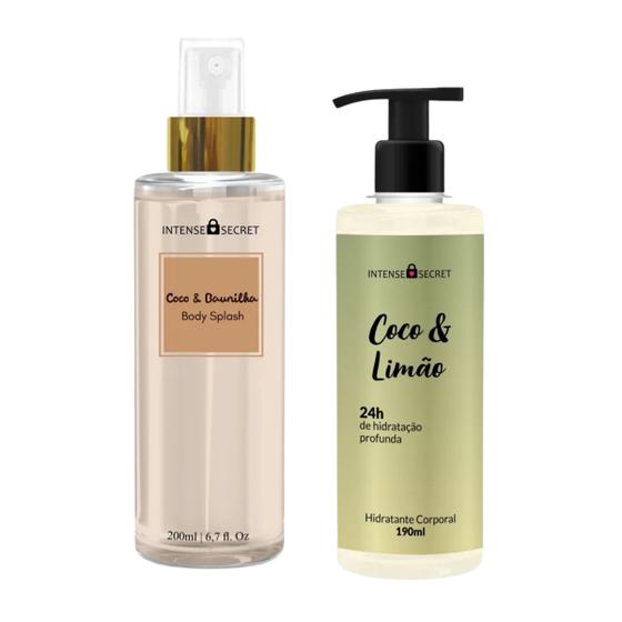 Imagem de Kit Body Splash Coco e Baunilha + Creme Coco e Limão - Intense Secret