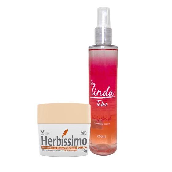 Imagem de Kit Body Splash Deo Tabu 250ML Linda e Desodorante Creme Vanilla Herbíssimo 55G