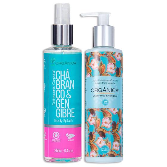 Imagem de Kit Body Splash Loção Hidratante Chá Branco e Gengibre 250ml