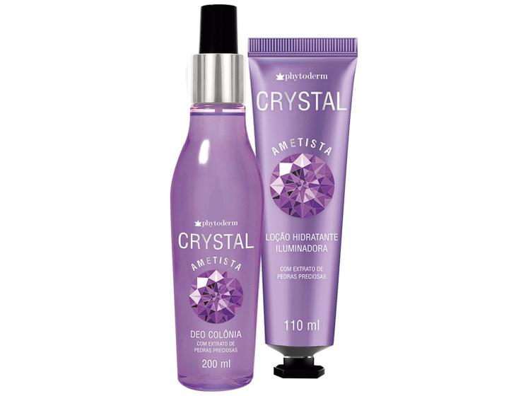 Kit Body Splash Phytoderm Crystal Ametista Feminino Body Splash e