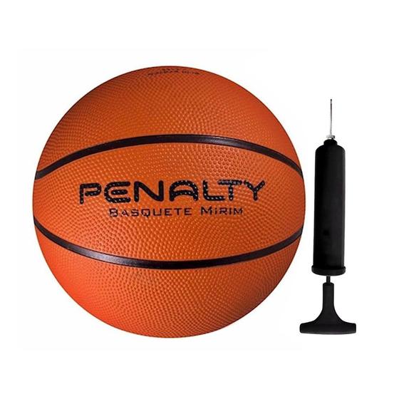 Imagem de Kit Bola Basquete Penalty Playoff Mirim IX + Bomba de Ar